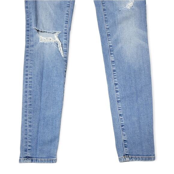 Frame Le Skinny de Jeanne Distressed Skinny Jeans Carson Light Wash Size 25 - Picture 7 of 10